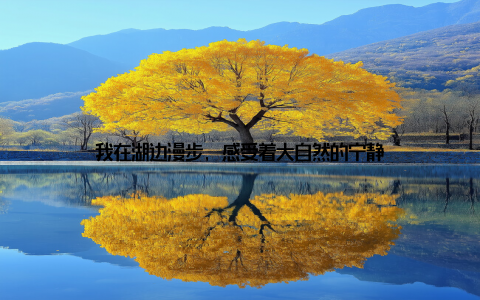 我在湖边漫步, 感受着大自然的宁静