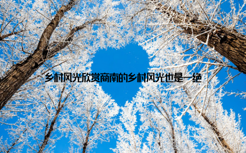 乡村风光欣赏商南的乡村风光也是一绝