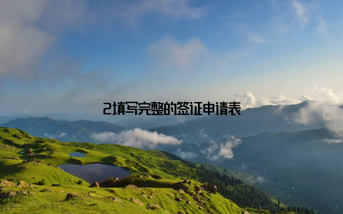 2填写完整的签证申请表