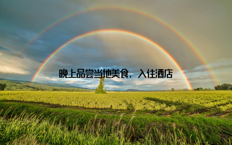 晚上品尝当地美食, 入住酒店