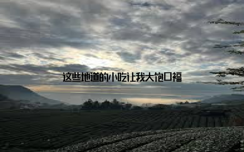 这些地道的小吃让我大饱口福